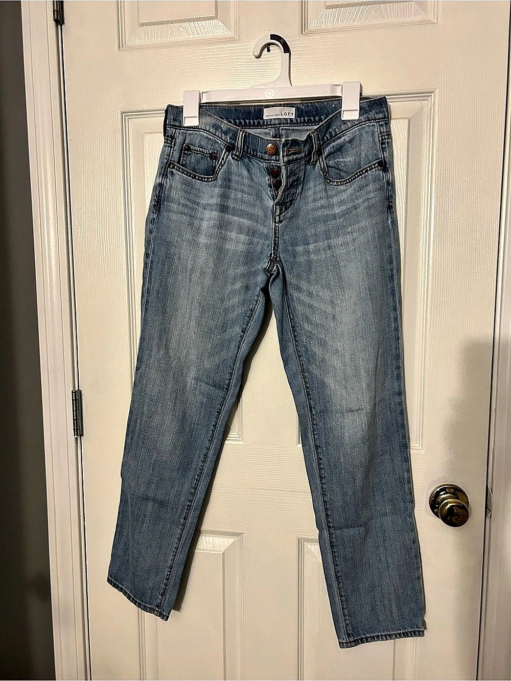 LOFT Boyfriend Jeans Skinny Jeans Blue Waist 25